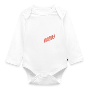 Norderney Sturzflug Tiefflieger Möwe Urlaub T-Shir - Organic Longsleeve Baby Bodysuit - white - Front