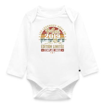 Les légendes Nées en Mai 2019 Cadeau 2019 Vintage - Body Bébé bio manches longues - blanc - Devant