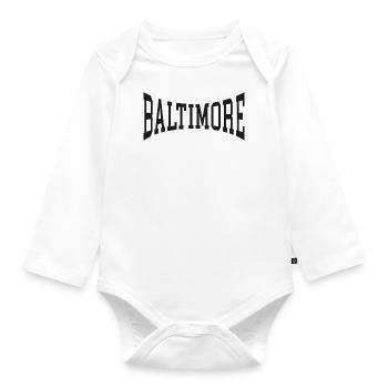 Baltimore - Baby Bio-Langarm-Body - Weiß - Vorne