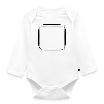 Decorative Frame Picture Frame Photo Frame Template - Organic Longsleeve Baby Bodysuit - white - Front