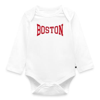 Boston - Body Bébé bio manches longues - blanc - Devant