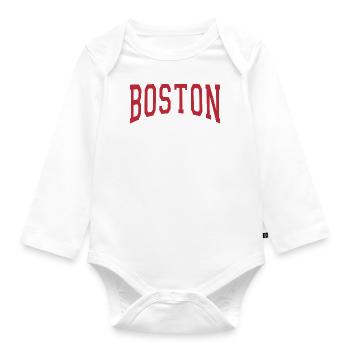 Boston - Body Bébé bio manches longues - blanc - Devant