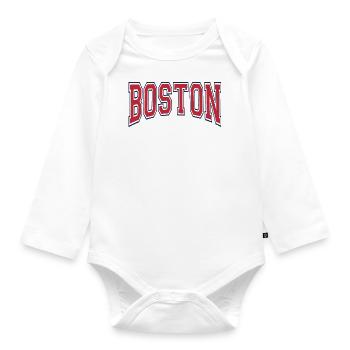 Boston - Body Bébé bio manches longues - blanc - Devant