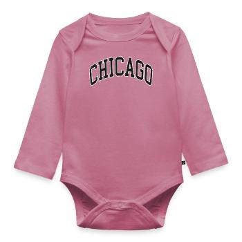 Chicago - Body Bébé bio manches longues - mauve - Devant