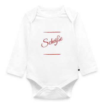 I swear I didn't choose this shit! - Organic Longsleeve Baby Bodysuit - white - Front