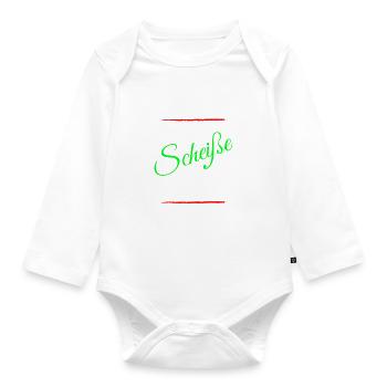 I swear I didn't choose this shit! - Organic Longsleeve Baby Bodysuit - white - Front