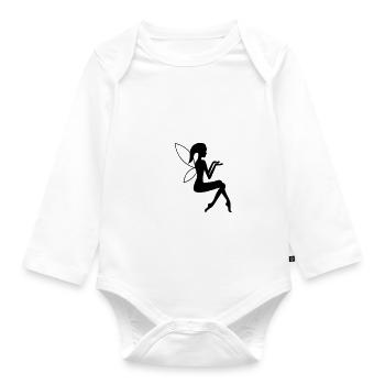 fee elfe halbmond fantasie - Baby Bio-Langarm-Body - Weiß - Vorne