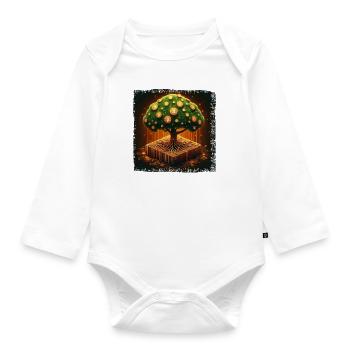 Bitcoin Digital Gold Store of Value - Organic Longsleeve Baby Bodysuit - white - Front