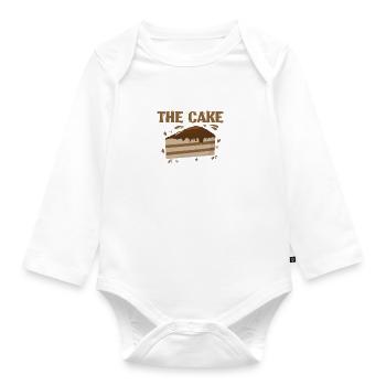 The Cake Chocolate Cake - Organic Longsleeve Baby Bodysuit - white - Front