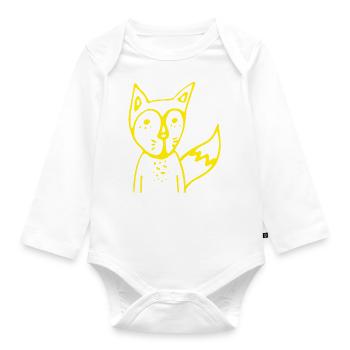 FUCHS yellow - Baby Bio-Langarm-Body - Weiß - Vorne
