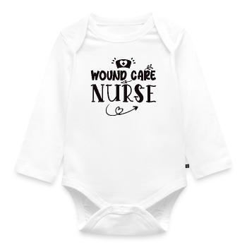 Wound Care Nurse - Organic Longsleeve Baby Bodysuit - white - Front