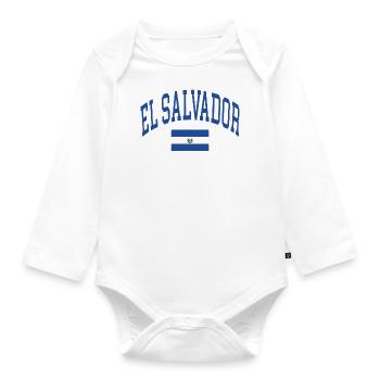 El Salvador - Baby Bio-Langarm-Body - Weiß - Vorne