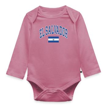 El Salvador - Organic Longsleeve Baby Bodysuit - mauve - Front