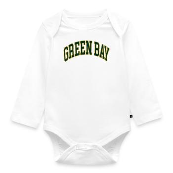 Green Bay - Baby Bio-Langarm-Body - Weiß - Vorne