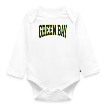 Green Bay - Baby Bio-Langarm-Body - Weiß - Vorne
