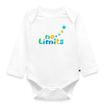 No limits Blue-Green - Organic Longsleeve Baby Bodysuit - white - Front