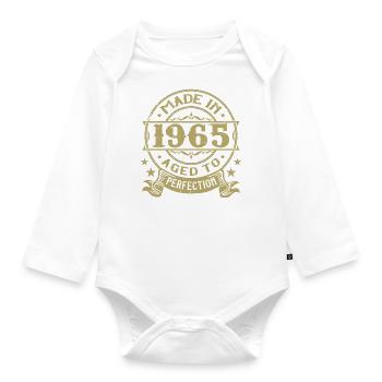 Vintage 1965 Anniversaire 1965 Cadeau 1965 Rétro - Body Bébé bio manches longues - blanc - Devant
