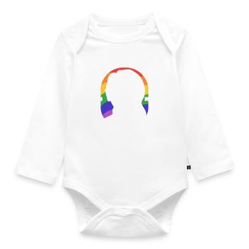 Borderless Genders: LGBTQIA+ Diversity Shirt - Organic Longsleeve Baby Bodysuit - white - Front