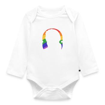 Diversity Shirt: LGBTQ and limitless strength. - Organic Longsleeve Baby Bodysuit - white - Front