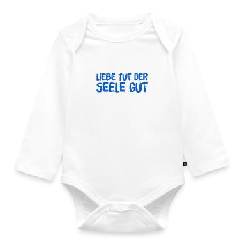 Love heals - Organic Longsleeve Baby Bodysuit - white - Front