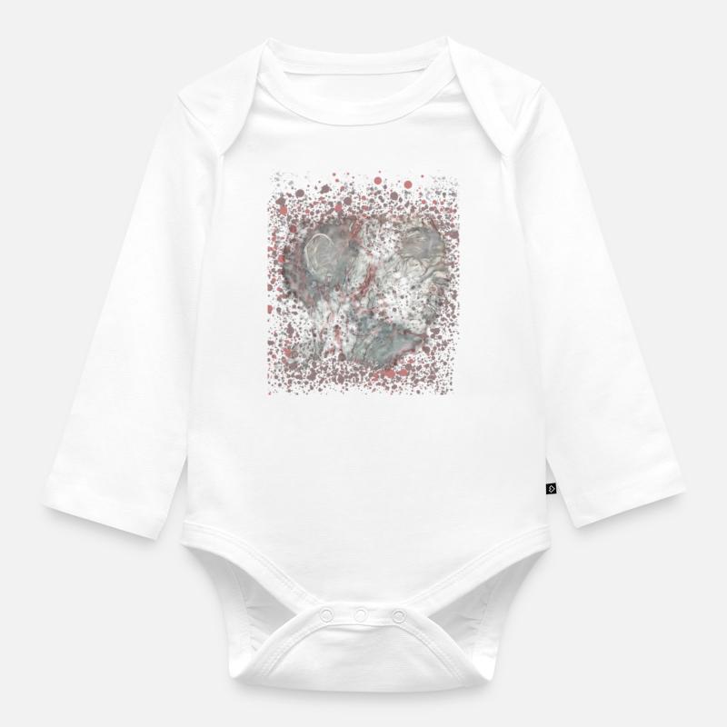 Tête ensanglantée - Body Bébé bio manches longues - blanc