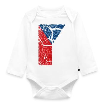 Czechia - Organic Longsleeve Baby Bodysuit - white - Front