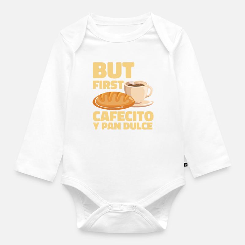 Mais d’abord Cafecito - Body Bébé bio manches longues - blanc