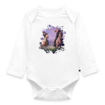 Amitié - Body Bébé bio manches longues - blanc - Devant