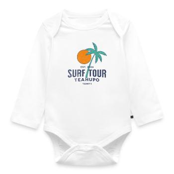 Surf tour Teahupoo Tahiti - Body Bébé bio manches longues - blanc - Devant