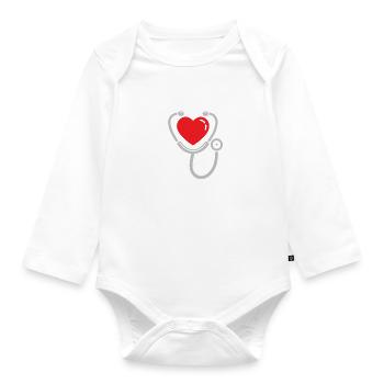 Prochain arrêt : École de médecine, étudiant en médecine - Body Bébé bio manches longues - blanc - Devant