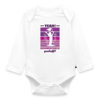 Elementary School Graduate Girl Elementary School Farewell - Organic Longsleeve Baby Bodysuit - white - Front