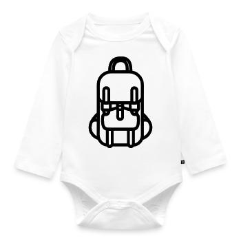 Backpack - Organic Longsleeve Baby Bodysuit - white - Front