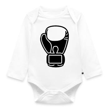 gant de boxe - Body Bébé bio manches longues - blanc - Devant