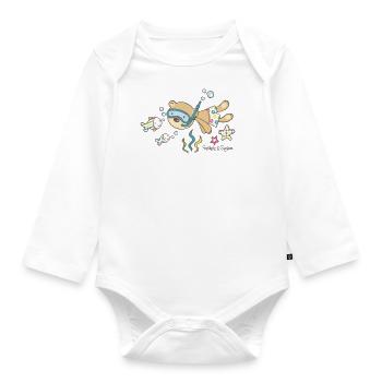 Snorkel Bears - Organic Longsleeve Baby Bodysuit - white - Front