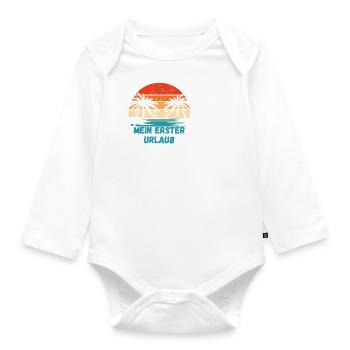 Mein erster Urlaub - Baby Bio-Langarm-Body - Weiß - Vorne