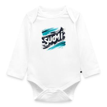 Suomi Finlande Finlande - Body Bébé bio manches longues - blanc - Devant