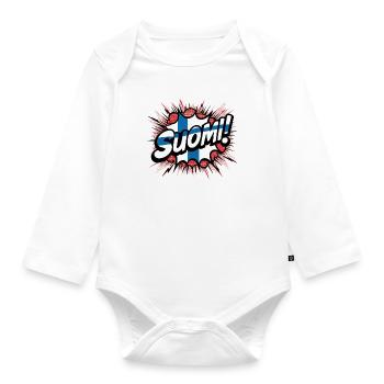 Suomi Finlande Finlande Bang - Body Bébé bio manches longues - blanc - Devant