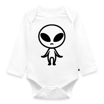 alien - Body Bébé bio manches longues - blanc - Devant