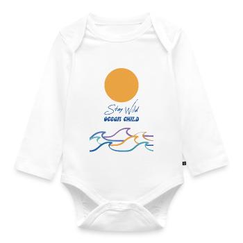 Stay Wild Ocean Child Colorful - Organic Longsleeve Baby Bodysuit - white - Front