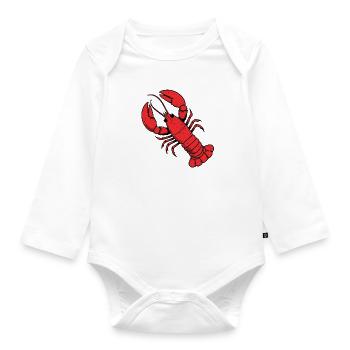 Bande dessinée Homard Crabe Homard Homard Mer Hobby Chef - Body Bébé bio manches longues - blanc - Devant