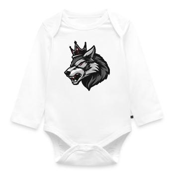 Wolf Krone - Baby Bio-Langarm-Body - Weiß - Vorne
