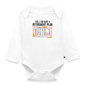 Funny Retirement Plan Weekly Timetable - Relaxing - Organic Longsleeve Baby Bodysuit - white - Front
