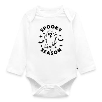 Spooky Season - Organic Longsleeve Baby Bodysuit - white - Front