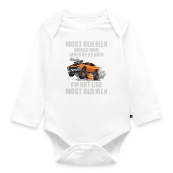 I'm Not Like Most Old Men | Funny Drag Racing - Body Bébé bio manches longues - blanc - Devant