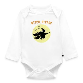 Sorcière, s’il vous plaît Halloween - Body Bébé bio manches longues - blanc - Devant