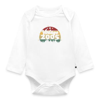 Vintage 2005 Geburtstagsgeschenk Für Geboren 2005 - Baby Bio-Langarm-Body - Weiß - Vorne