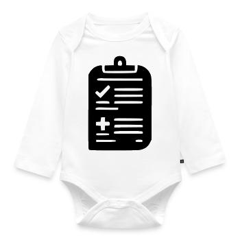 To-do list - Organic Longsleeve Baby Bodysuit - white - Front