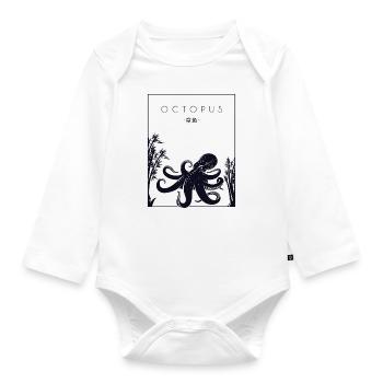 Pieuvre Chinois Hanzi Cephalopoda Octopodes - Body Bébé bio manches longues - blanc - Devant
