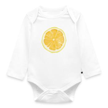 Citron - Body Bébé bio manches longues - blanc - Devant