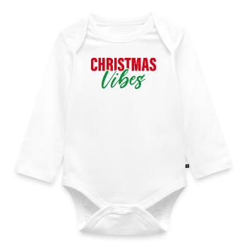 Weihnachtliche Stimmung - Baby Bio-Langarm-Body - Weiß - Vorne